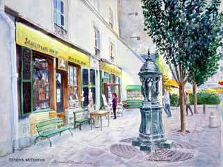 Shakespeare and Company Paris watercolor
